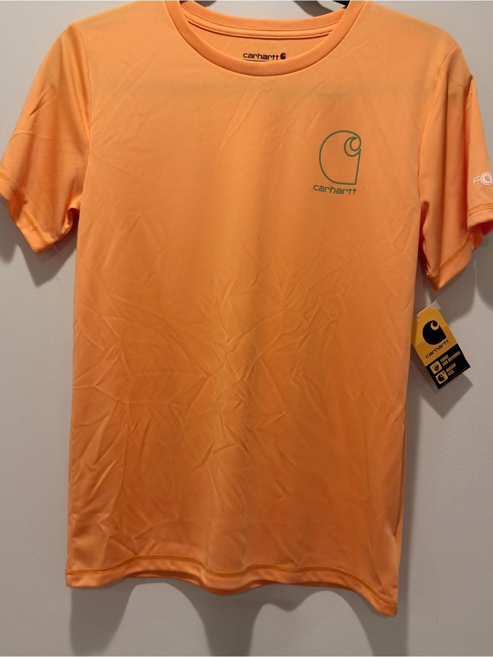 Force1 Orange Short Sleeve Performance Tee